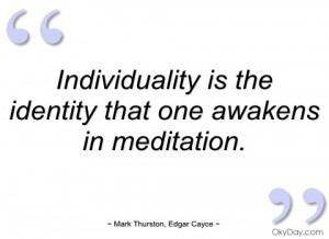 individuality is the identity that one
