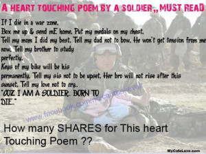 Heart touching Poem by a Soldier [Must Read]