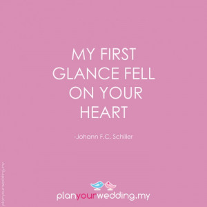 My first glance fell on your heart