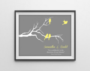 ... Personalized Gift for Graduate - Inspirational Quote Birds on Branch