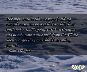 The momentum that we were building toward