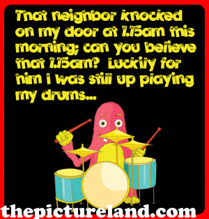 Me-And-My-Neighbor-Funny-Cute-Story-With-Cartoon-On-Drums-Picture