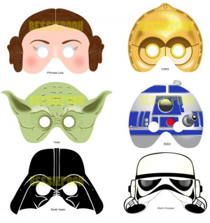 Star Wars Mask Ideas: dress in golden, black, white, or a brown cape ...