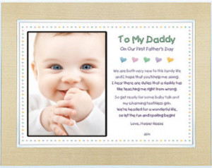 1st Father's Day Gift for Daddy from Son or Daughter - Personalized ...