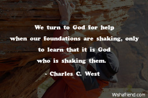 adversity-We turn to God for help when our foundations are shaking ...