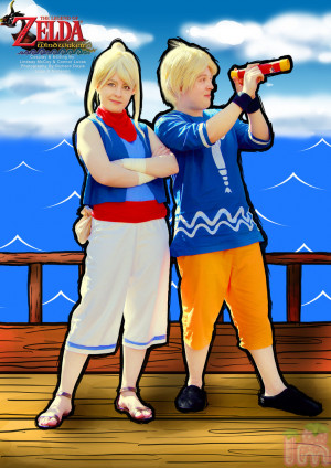 Tetra and Link from The Legend of Zelda Wind Waker by Annortha