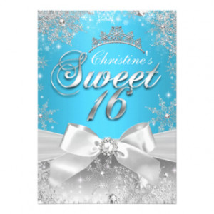 princess_winter_wonderland_blue_sweet_16_invite_invitation ...