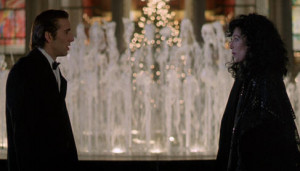Nic Cage and Cher in front of the Met in Moonstruck .