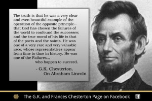 Chesterton quote on Abraham Lincoln