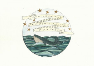 Moby Dick Quote Whale Sea Nursery Art by FeatherAndSixpence, £25.00
