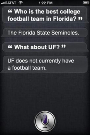 Siri is a FSU fan at heart!