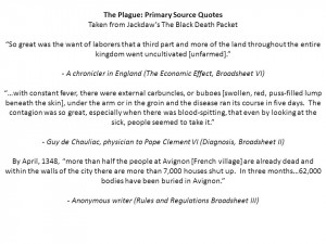 The Plague: Primary Source Quotes Taken from Jackdaw’s The Black ...