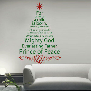 Spiritual Christmas Tree Wall Quote