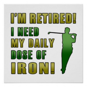 Funny Golfing Retirement Posters