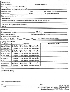 community services intake assessment forms