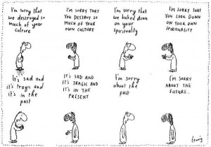 Sorry via Michael Leunig Appreciation Page (facebook)