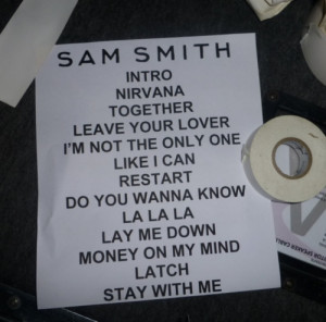 Sam Smith’s set list - Backstage @ Disclosure - Main Stage ...