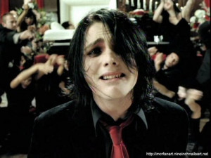 Gerard's pleading face in the video 