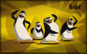 The Penguins of Madagascar Cartoon Wallpaper