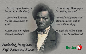 Facts about Frederick Douglass' education.