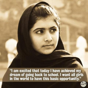 Malala Yousafzai is back in school!