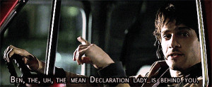 ... poole quotes [2] →ben, the, uh, mean declaration lady is behind you