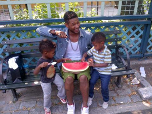 CANDIDS: USHER AND SONS