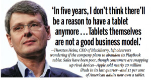 BlackBerry’s Thorsten Heins disses tablets—jealous?