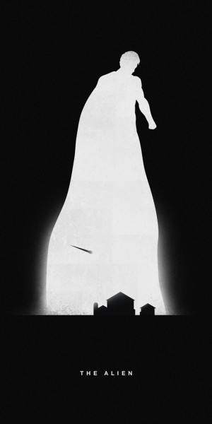 Superhero silhouettes make stunning use of negative space