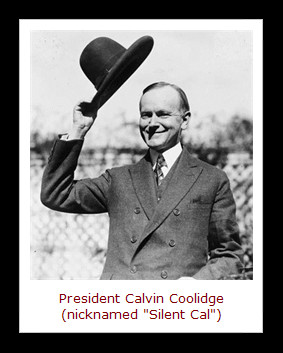 ... Vice President Calvin Coolidge became the 30th President of the United