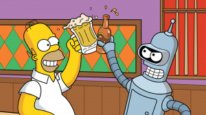 Homer simpson e bender