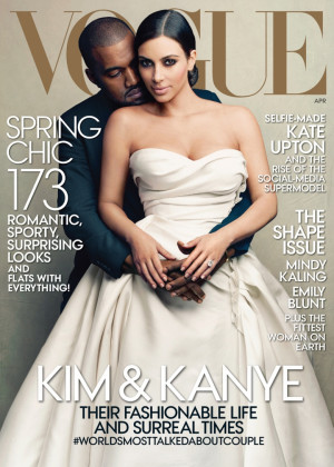 ... Vogue , the reality star scored the April 2014 cover alongside Kanye