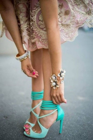 Cute Mint Green High Heels