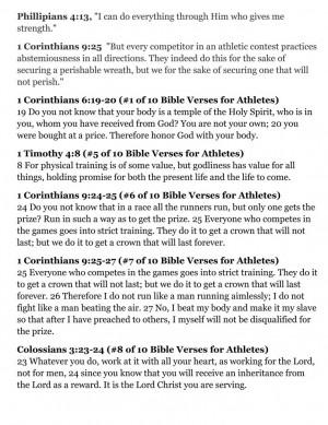 Bible verses for athletes