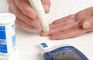 ... people in the UK. Above, a woman tests her blood sugar (file pic