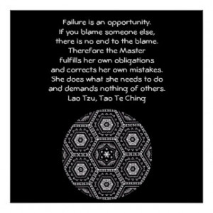 Lao Tzu inspiring quote & Mandala art poster