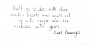 quote kurt vonnegut hearts reckless commencement speech MIT
