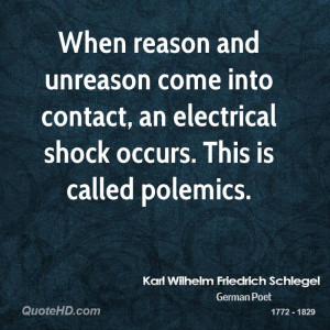 ... into contact, an electrical shock occurs. This is called polemics