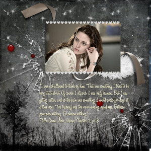 Here is a layout I made with this Quotes using Into the Twilight kit ...
