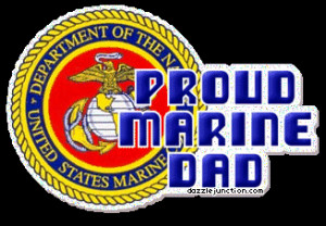 Military Proud Marine Dad quote