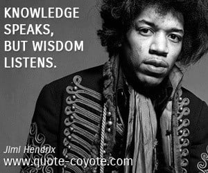 ... for this image include: Jimi Hendrix, knowledge, quotes and wizdom