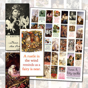 Fairy Fairies Quotes Digital Collage Sheet domino size 1x2 inch 25mm x ...
