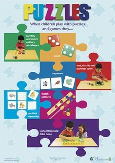 ... learning through play puzzles poster from play to learn series