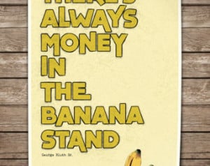 Funny Banana Quotes Quote typography poster.