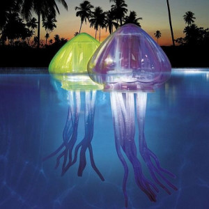 Floating LED Jellyfish light up your pool-if I ever own a pool, this ...
