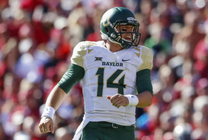 Nov 8, 2014; Norman, OK, USA; Baylor Bears quarterback Bryce Petty (14 ...