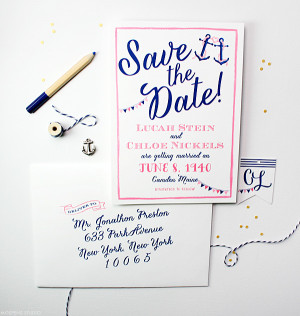 Tie the Knot Save the Date Nautical Theme | Mospens Studio