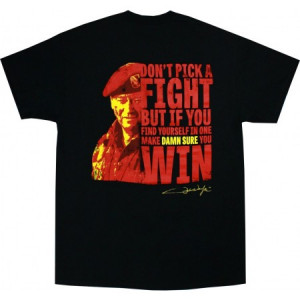 John Wayne Don't Pick a Fight Men's Black Shirt