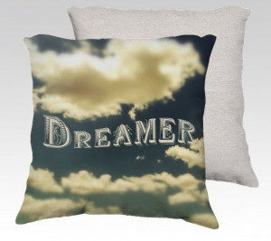 clouds quote typography dream home decor pillows by DreameryPhoto, $35 ...