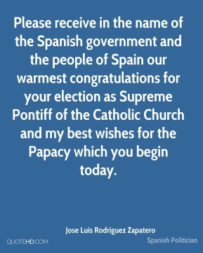 Please receive in the name of the Spanish government and the people of ...